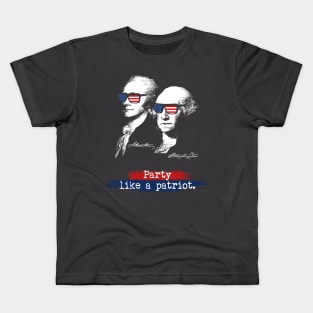 Hamilton Washington Party Like A Patriot Funny Tee Kids T-Shirt